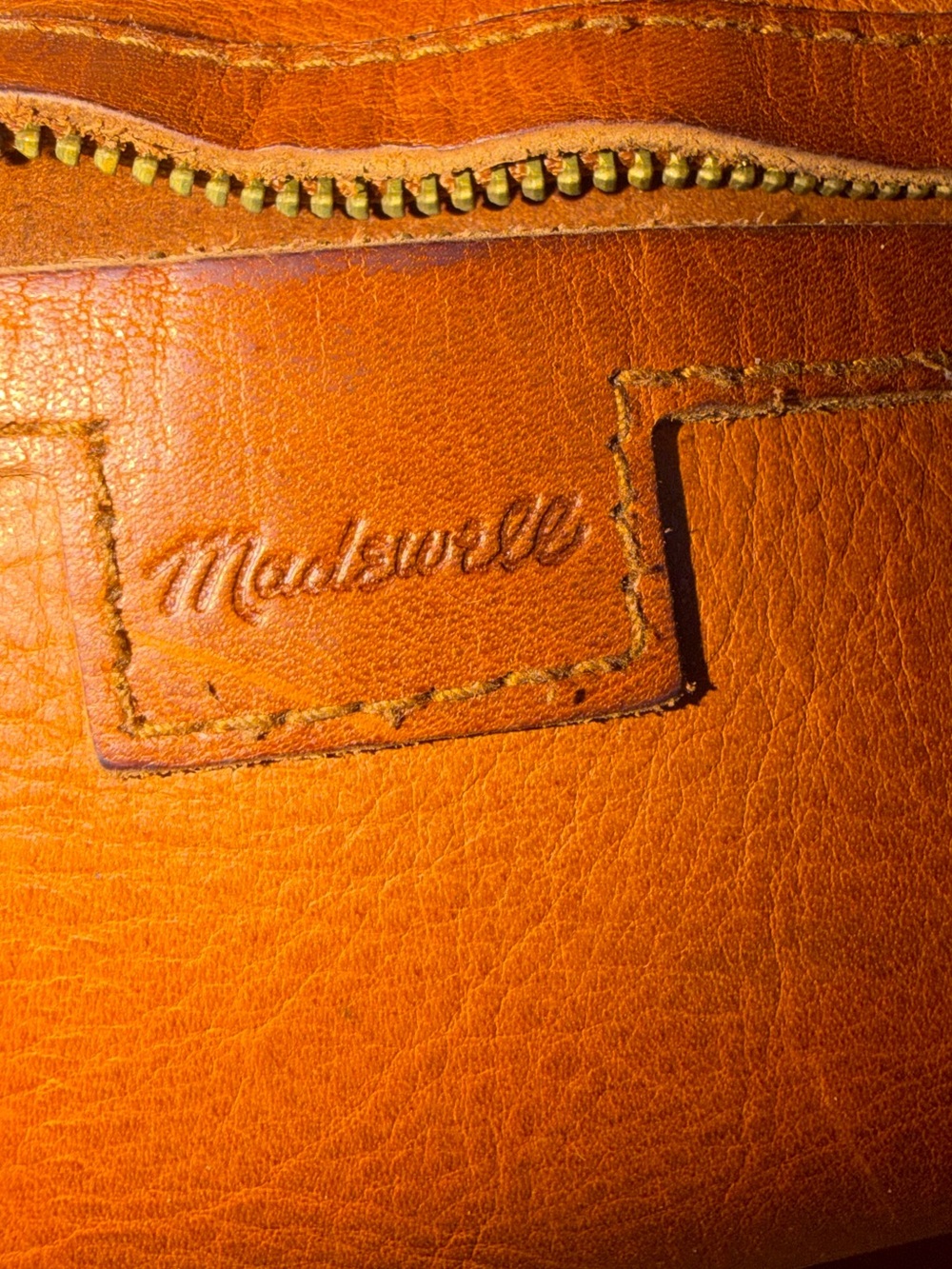 Madewell Leather Tote in Warm Chestnut Brown - Picture 5 of 8
